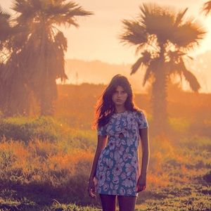 Summer floral mini dress